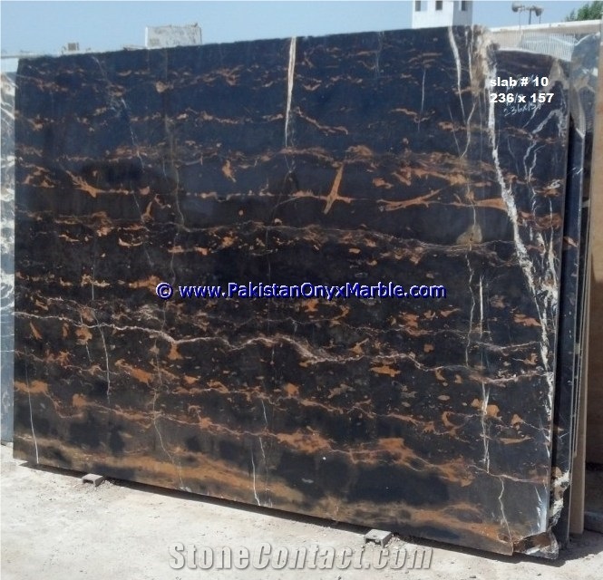 Marble Slabs Black and Gold Michael Angelo
