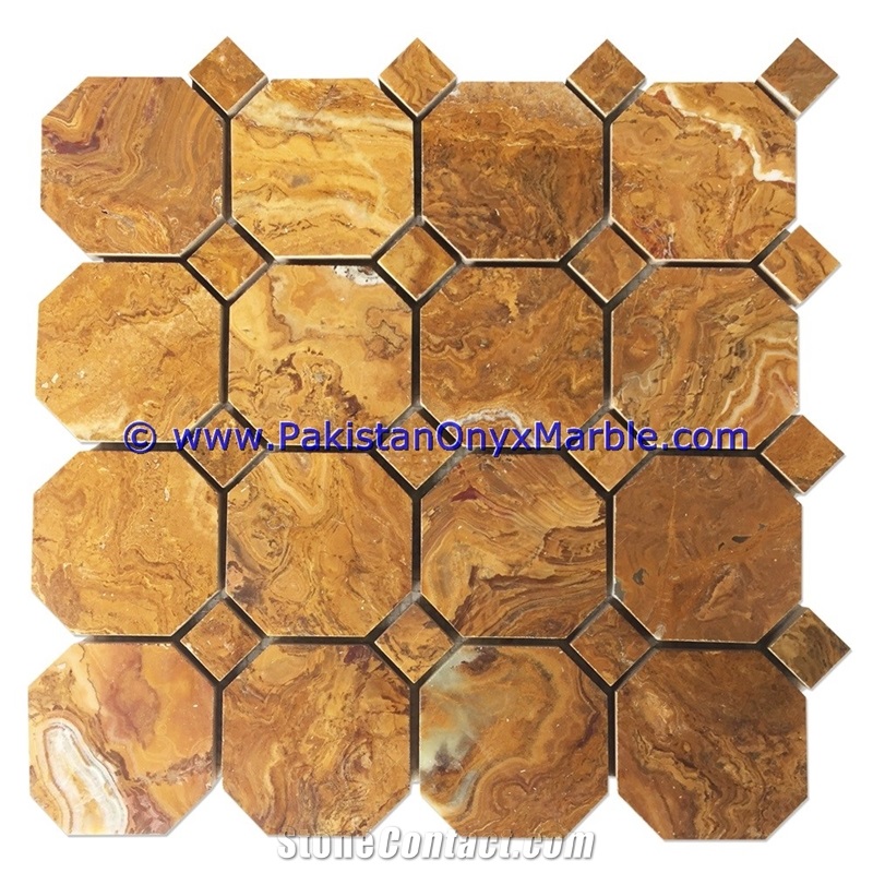 Multi Brown Onyx Mosaic Tiles Collection