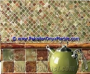 Multi Green Onyx Mosaic Tiles Collection