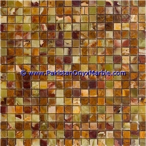 Multi Green Onyx Mosaic Tiles Collection