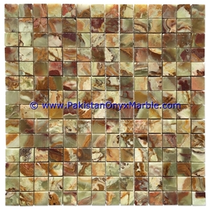 Multi Green Onyx Mosaic Tiles Collection
