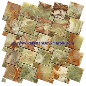 Multi Green Onyx Mosaic Tiles Collection