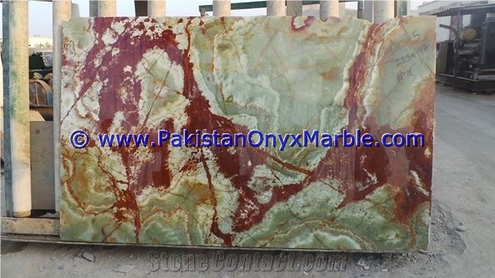 Multi Green Onyx Slabs