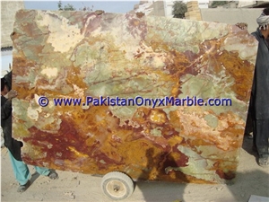 Multi Green Onyx Slabs