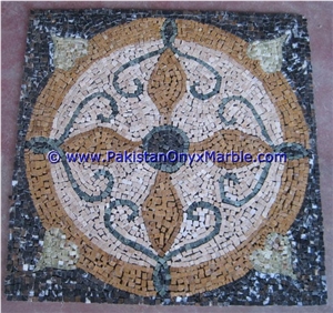 Onyx Mosaic Medallions Motif Onyx Mosaic Tiles