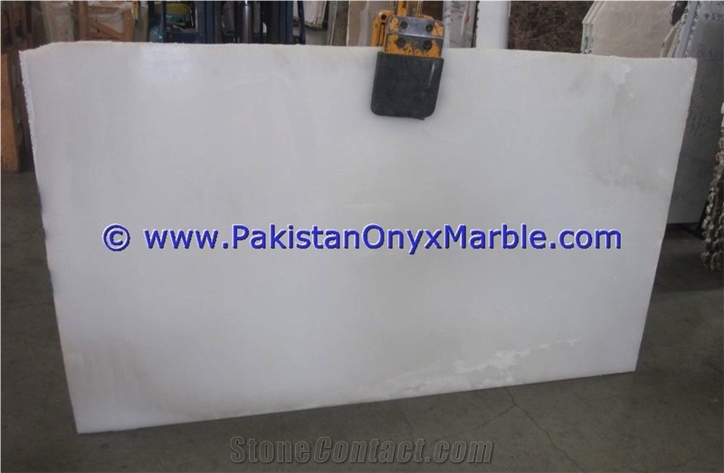 Pure White Snow White Onyx Slabs