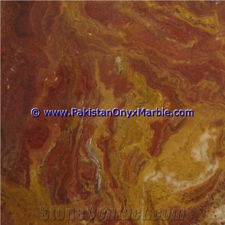 Red Onyx Tiles, Slab