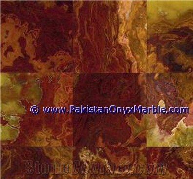 Red Onyx Tiles, Slab