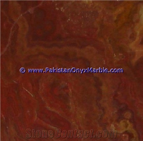 Red Onyx Tiles, Slab