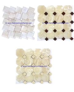 White Onyx Mosaic Tiles Collection
