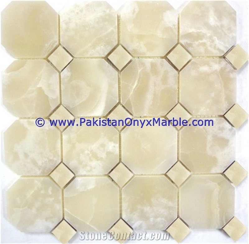 White Onyx Mosaic Tiles Collection