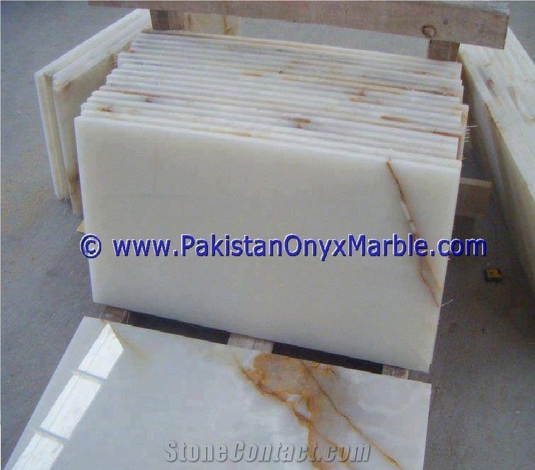White Onyx Tiles, Pakistan White Jade