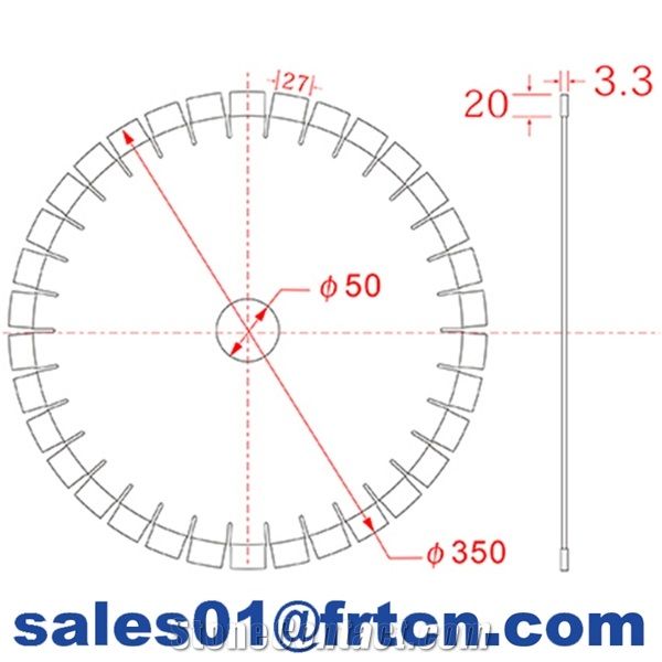 13.8inch 350wba Granite Saw Disc Blade Cutter Sell