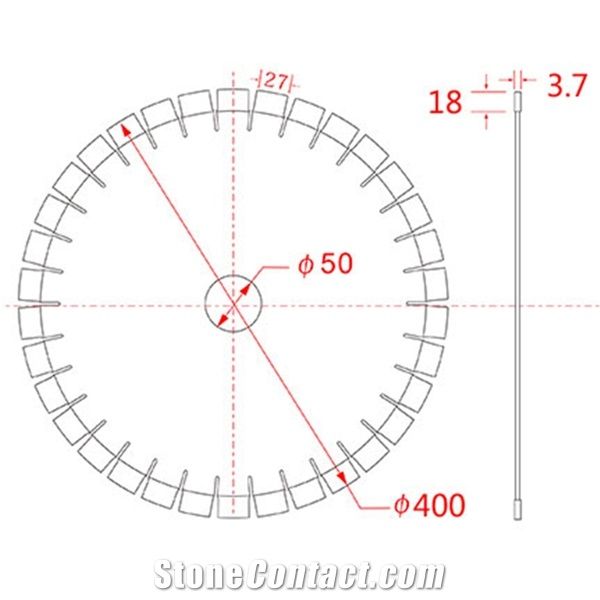 400wd Granite Saw Blades Cutting Stone Exporting