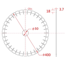 400wd Granite Saw Blades Cutting Stone Exporting