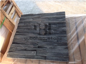Black Cultured Stone P018, Artificial Stone Veneer