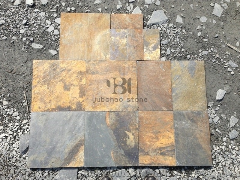 Cheap High Quality Natural Rusty Slate Ledge Stone