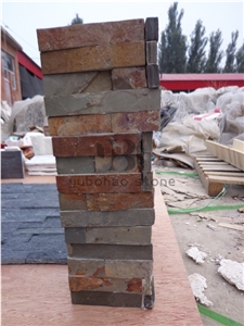 China Durable New Rusty Slate Corner Stone