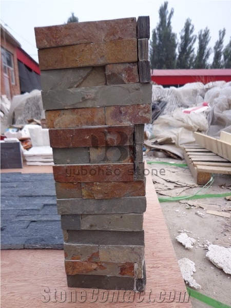 China Durable New Rusty Slate Corner Stone