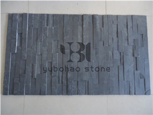 China P018 Black Slate,Ashlar Natural Stone Veneer