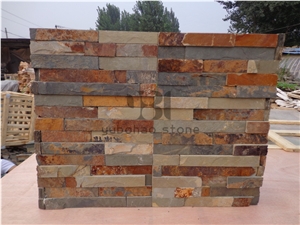 Natural Multicolor Rusty Slate Thin Stone Veneer
