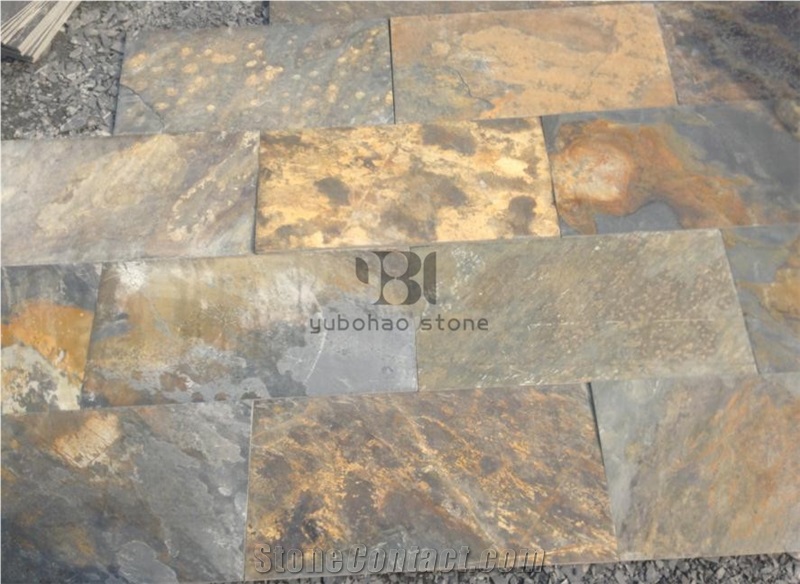 New Rust Slate Feature Wall Loose Stone for Decor