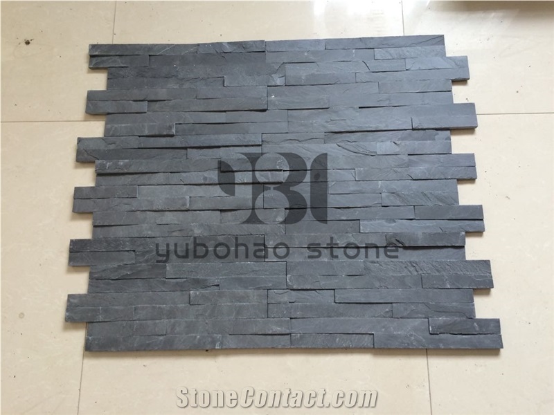 P018 Black Wall Cladding/Decor, Thin Stone Veneer