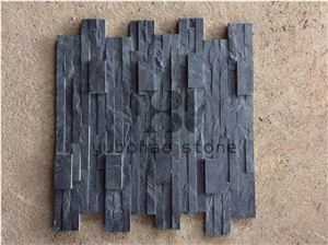 P018 Black Wall Cladding/Decor, Thin Stone Veneer