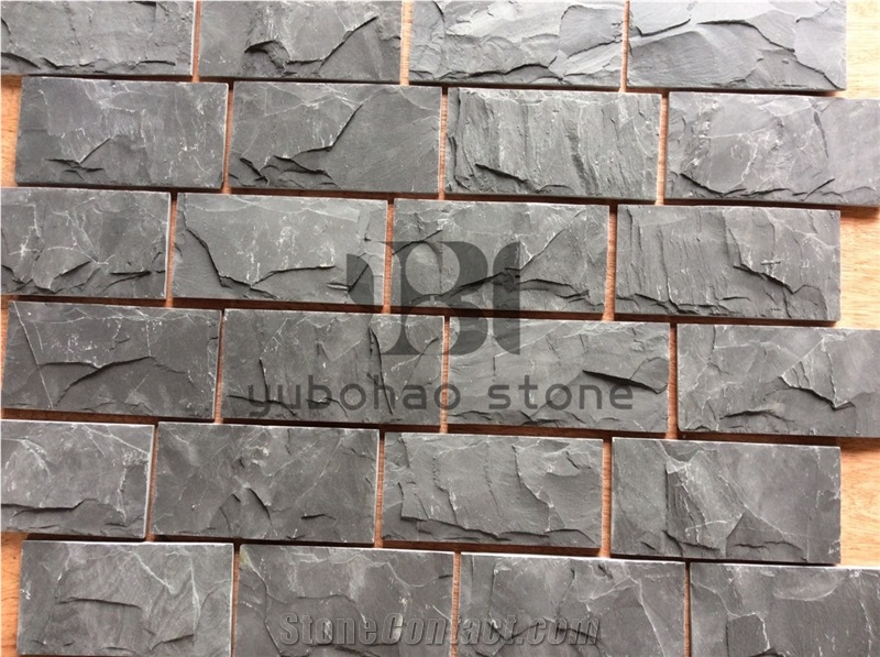 P018 Black Wall Cladding/Decor, Thin Stone Veneer