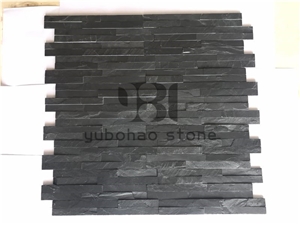 P018 China Black Slate, Artificial Stone Veneer