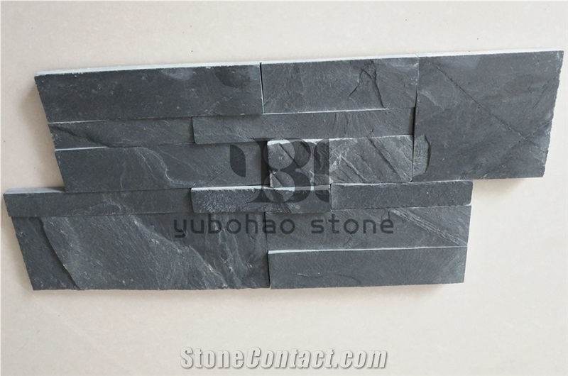 P018 China Black Slate, Artificial Stone Veneer