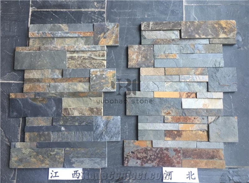 Rust Slate Cheap Corner Stone for Park Wall Decor
