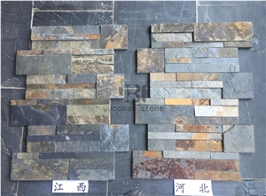 Rust Slate Cheap Corner Stone for Park Wall Decor