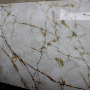 Backlit Green Onyx Slabs