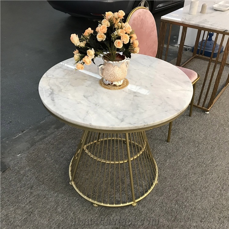 Carrara White Marble Restaurant Table Tops