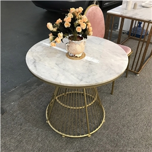 Carrara White Marble Restaurant Table Tops