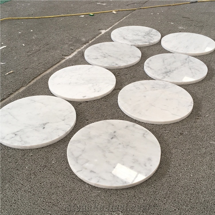 Carrara White Marble Restaurant Table Tops