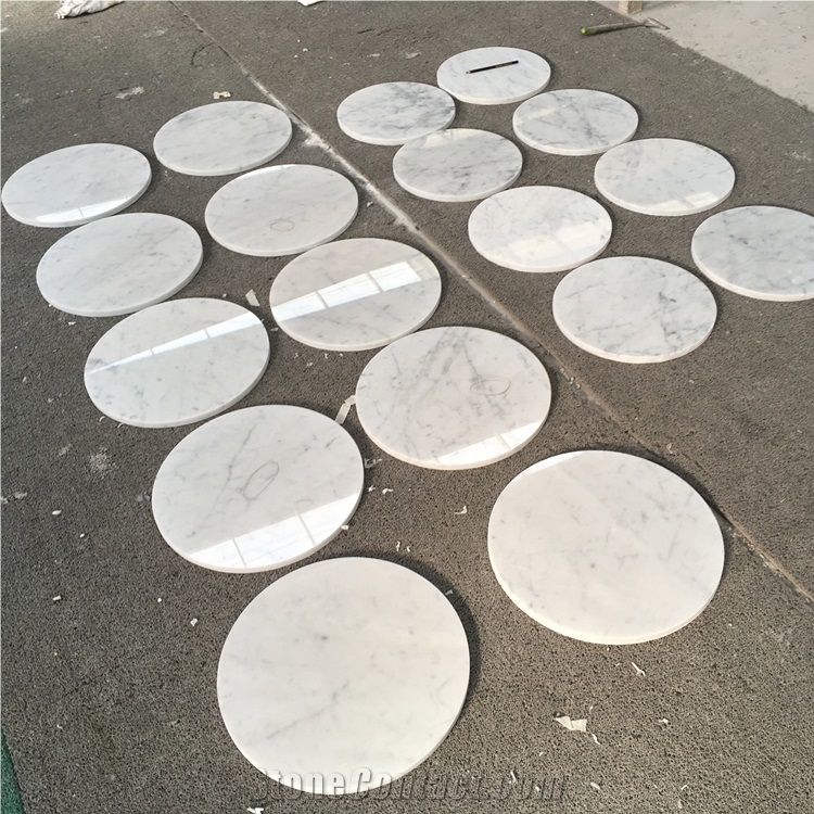 Carrara White Marble Restaurant Table Tops