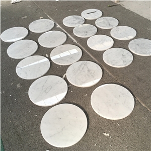 Carrara White Marble Restaurant Table Tops