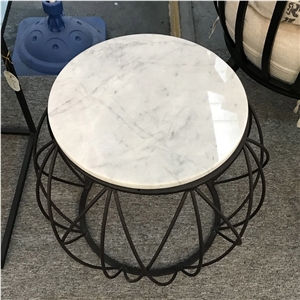 Carrara White Marble Restaurant Table Tops