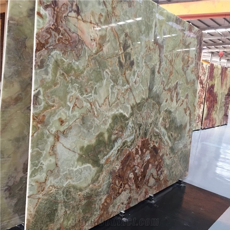 Dark Green Onyx Slabs