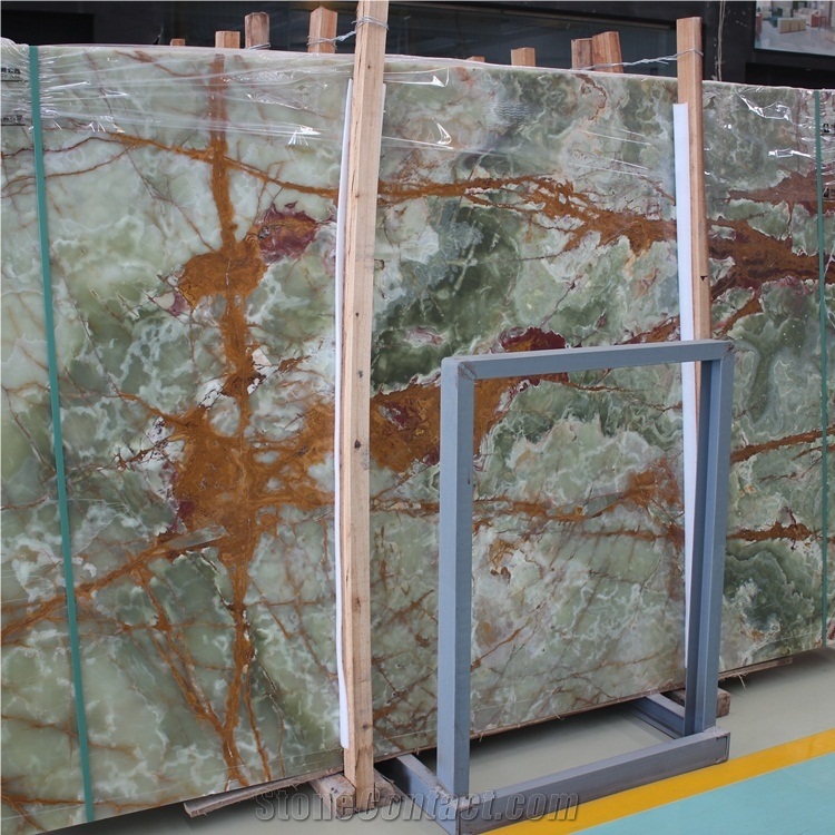 Dark Green Onyx Slabs