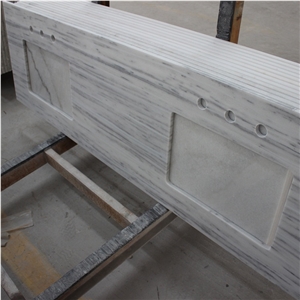 Kavala Semi White Marble Vanity Tops