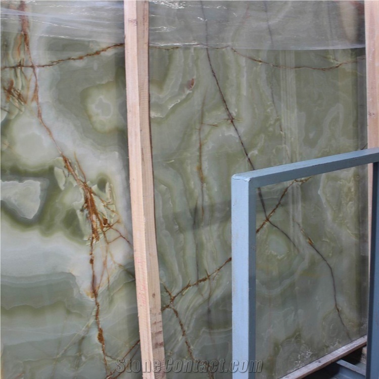Light Green Onyx Slabs