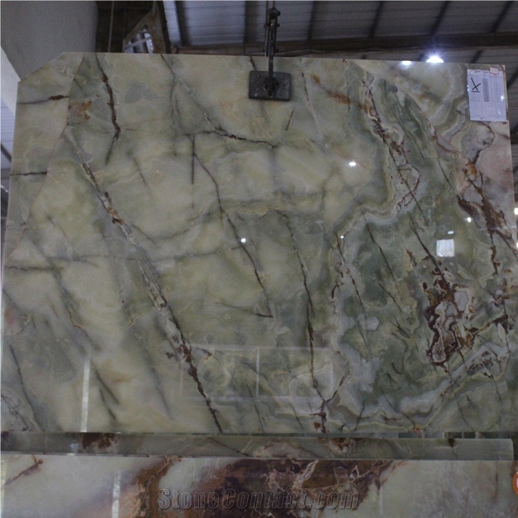 Light Green Onyx Slabs