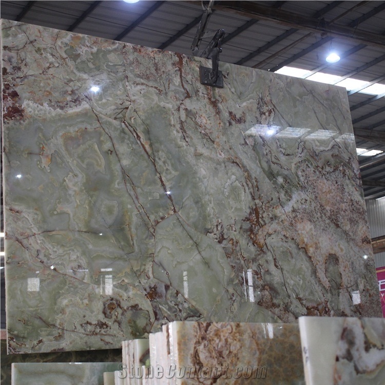 Light Green Onyx Slabs