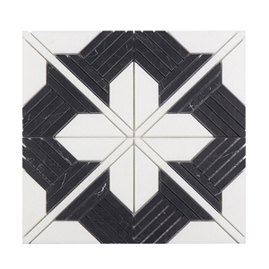 Good Quality Flower Design Thassos Marble Mosaic