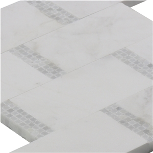 Thassos Brick Design Mosaic Tile