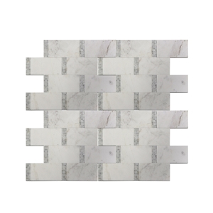 Thassos Brick Design Mosaic Tile