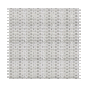 Thassos White Mini Brick Pattern Marble Mosaic
